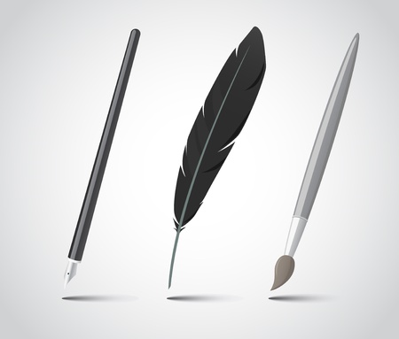 Set of writing toolsのイラスト素材