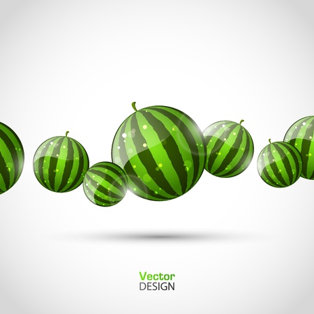 Abstract background with watermelons のイラスト素材