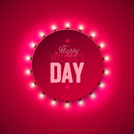 Valentine`s day background with bright lightsのイラスト素材