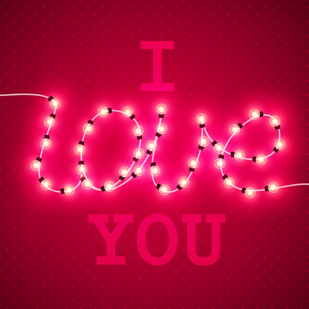 Valentine`s day background with bright lightsのイラスト素材