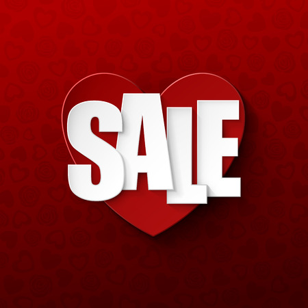 Valentine`s day sale backgroundのイラスト素材