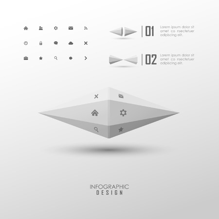 Vector infographic or web design templateのイラスト素材