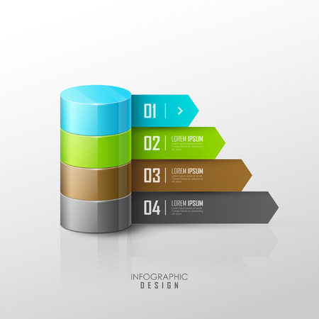 Vector infographic or web design templateのイラスト素材
