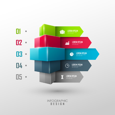 Vector infographic or web design templateのイラスト素材