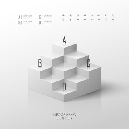Vector infographic or web design templateのイラスト素材