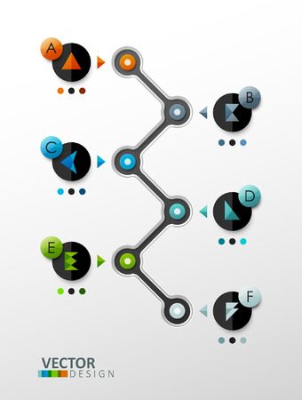 Timeline infographic. Vector template.のイラスト素材