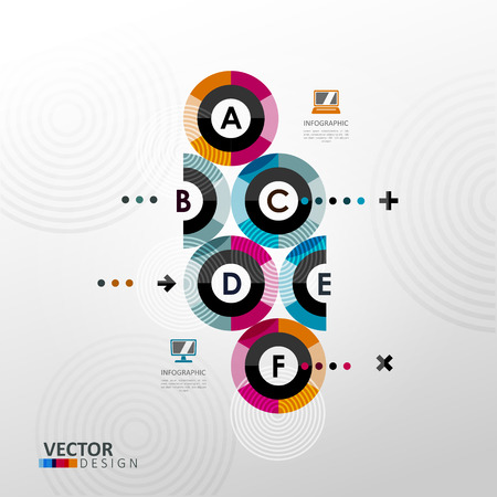 Vector infographic template in minimal styleのイラスト素材