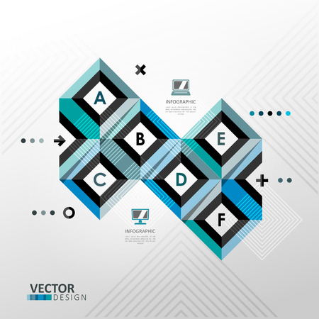 Vector infographic template in minimal styleのイラスト素材