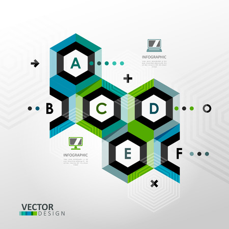 Vector infographic template in minimal styleのイラスト素材
