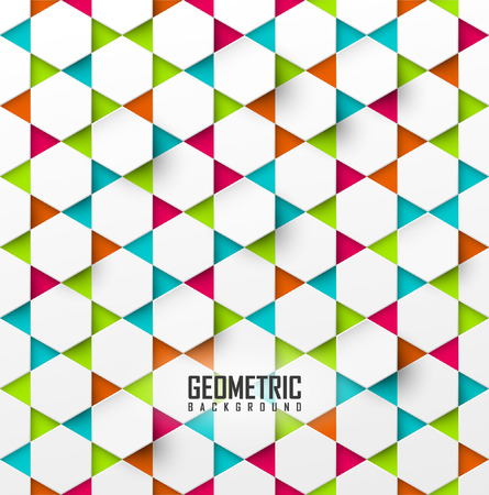 White vector geometric backgroundのイラスト素材