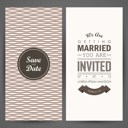 Wedding invitation. Vector illustrationのイラスト素材