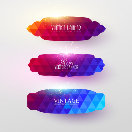 Set of colorful vector labelsのイラスト素材