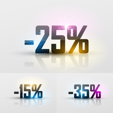 Vector glossy sale percentsのイラスト素材