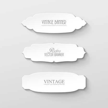 Set of paper labels in vintage styleのイラスト素材