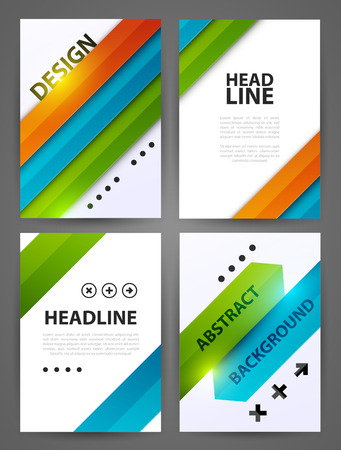 Set of infographic design templates. Brochure design. Bright modern backgrounds. Design elements.のイラスト素材