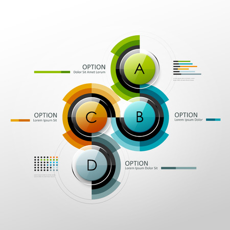Vector timeline infographic template. Design elements for presentation or web design.のイラスト素材