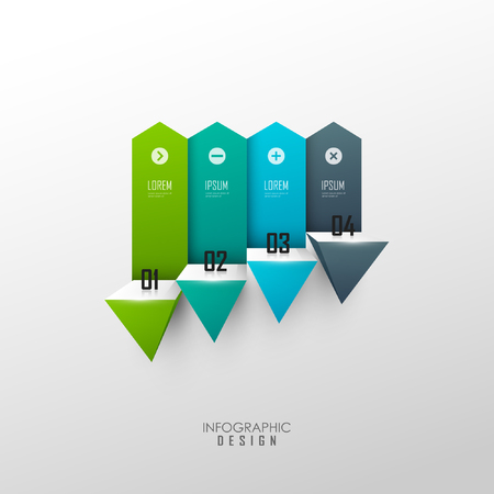 Vector template for infographic or web designのイラスト素材