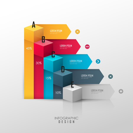 Vector template for infographic or web designのイラスト素材