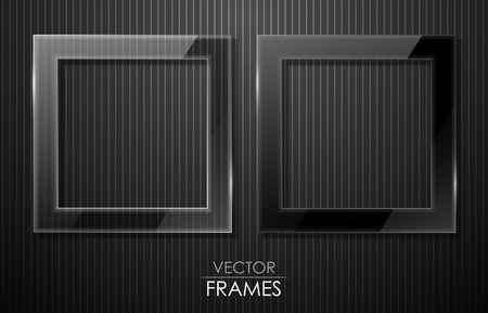 glass vector framesのイラスト素材
