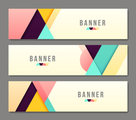 Set of banner templates. Bright modern abstract design.のイラスト素材