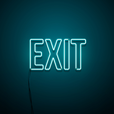 Neon arrow sign. Vector illustration.のイラスト素材