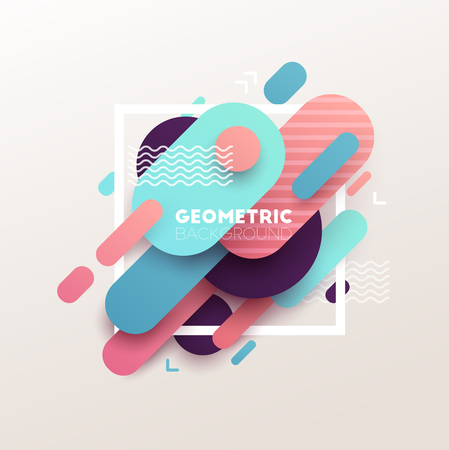 Abstract geometric background. Vector illustration.のイラスト素材