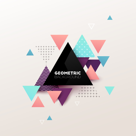 Abstract geometric background. Vector illustration.のイラスト素材