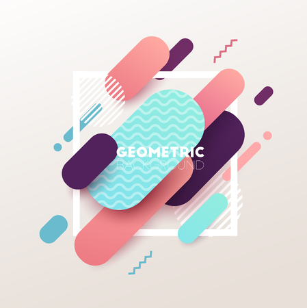 Abstract geometric background. Vector illustration.のイラスト素材