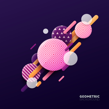 Abstract geometric background. Vector illustration.のイラスト素材
