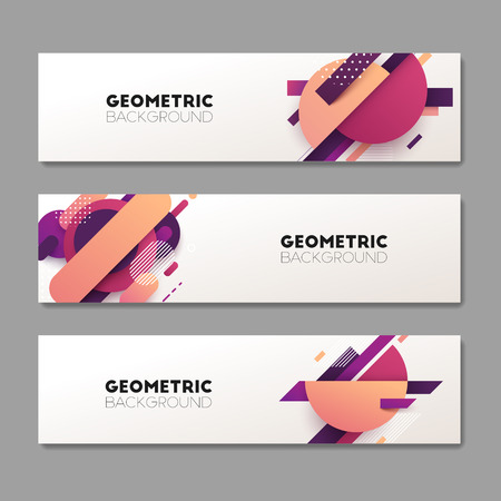Abstract geometric banners. Brochure template. Vector illustration.のイラスト素材