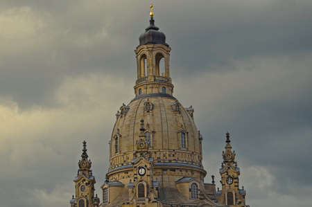 Dome of Frauenkirche in Dresden.の写真素材