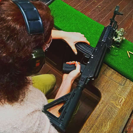 At Shooting Rangeの写真素材