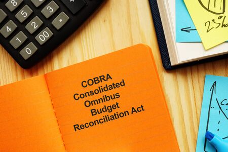 The photo shows COBRA Consolidated Omnibus Budget Reconciliation Actの写真素材