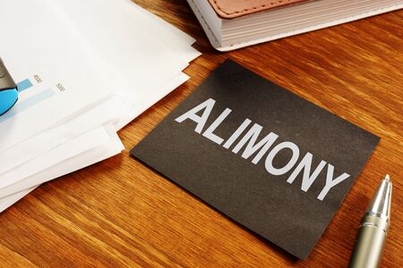 Business photo shows the printed text alimonyの写真素材