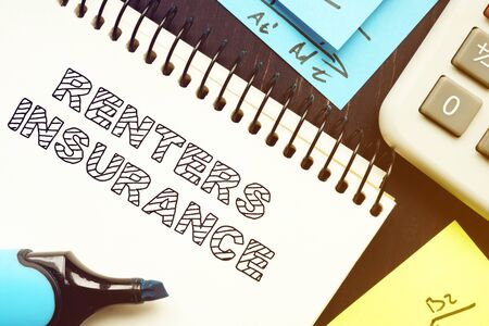 Renters Insurance is shown on the business photoの写真素材