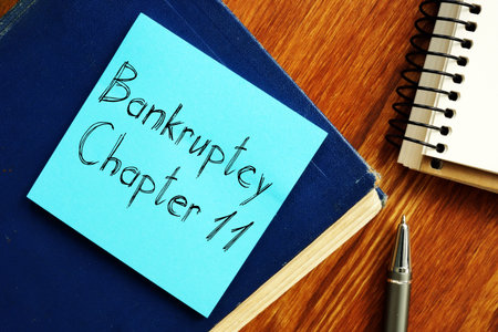 Bankruptcy Chapter 11 is shown on the conceptual business photoの写真素材