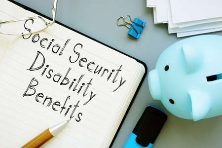 Social Security Disability Benefits are shown on the conceptual business photoの写真素材
