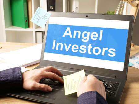 Angel investors are shown on the conceptual business photoの写真素材