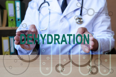 Dehydration is shown on the medical photo