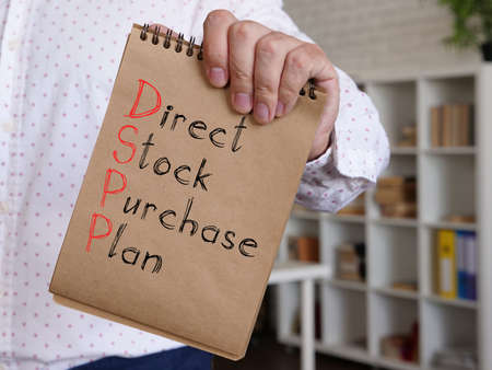 Direct Stock Purchase Plan DSPP is shown on the conceptual business photoの写真素材