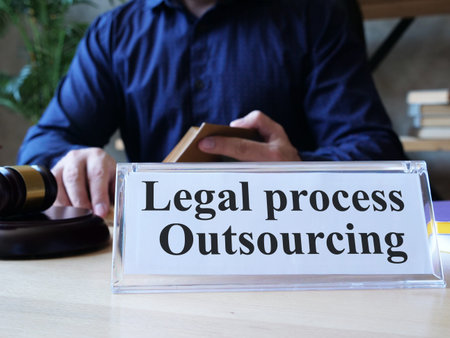 Legal process outsourcing is shown on the photo using the text