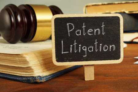 Patent Litigation is shown on the photo using the textの写真素材