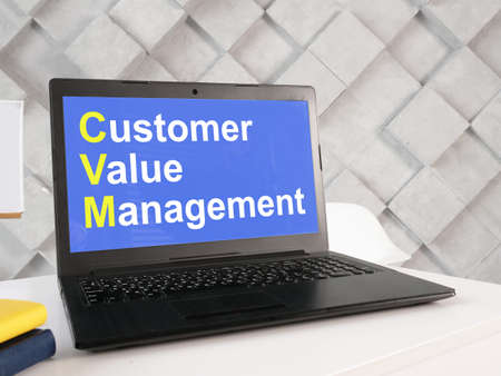 CVM customer value management is shown on the photo using the textの写真素材