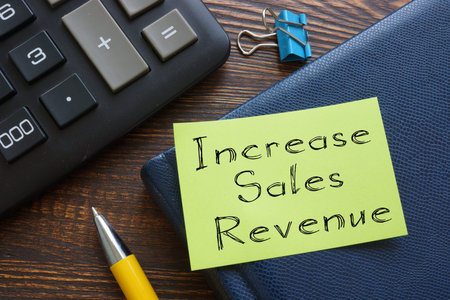 Increase Sales Revenue is shown on a photo using the text