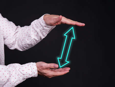 Scalability is shown on a business photo using the textの写真素材