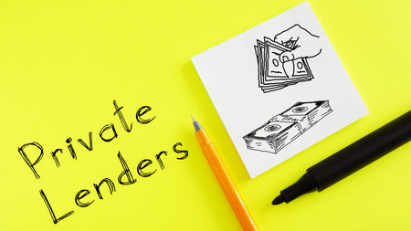 Private lenders are shown on a photo using the text
