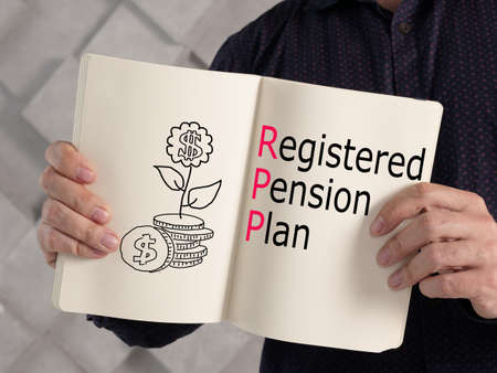 Registered Pension Plan RPP is shown on a photo using the textの写真素材