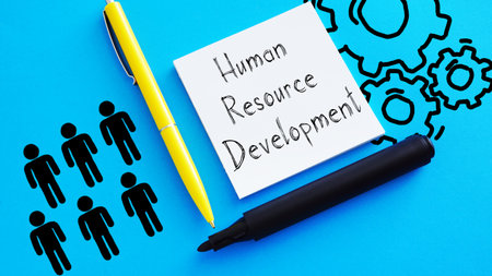 Human resource development is shown on the photo using a textの写真素材