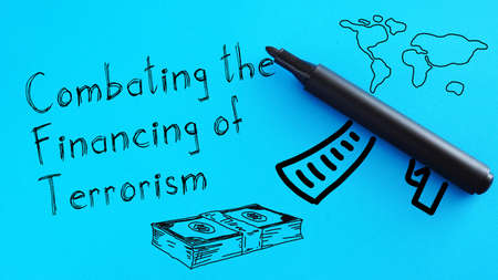 Combating the Financing of Terrorism CFT is shown using a textの写真素材