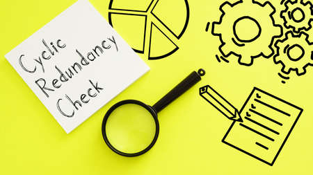 Cyclic Redundancy Check CRC is shown using a textの写真素材